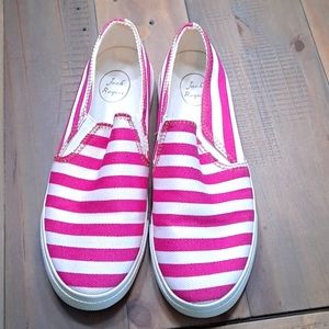 Jack Rogers EUC 6 pink/white slip on